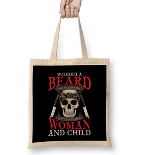 Without a Beard You're The Same As Everyone Else Bez Çanta Uzun Saplı