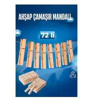 Ahşap Çamaşır Mandalı 72 ADET 721654