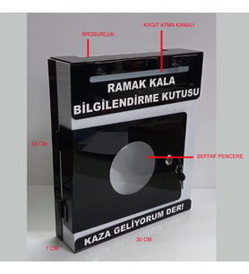 siyah pleksi A-4 ramak kala kutusu