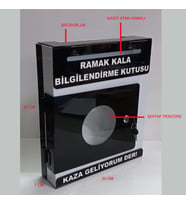 siyah pleksi A-4 ramak kala kutusu