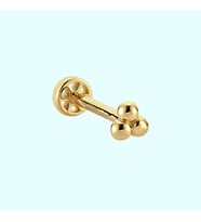 Altın Cemre Tragus Piercing 14 Ayar Taşsız