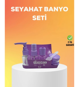Seyahat Bakım Seti 5 Parça Sızdırmaz Şeffaf Kapaklı 30Ml
