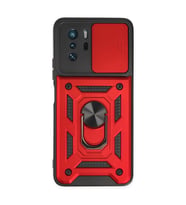 Xiaomi Poco X3 Gt Kılıf Pars Lens Yüzüklü Silikon - Kırmızı