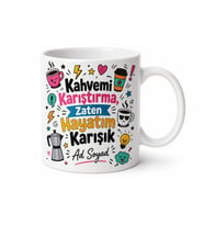 Mizah Seven İçin Komik Desenli Baskılı Kupa Bardak Eğlenceli Hediye