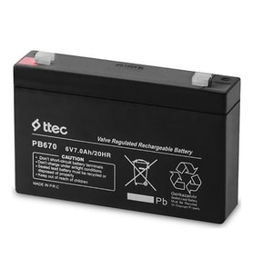 Ttec 6V 7Ah Bakımsız Kuru Akü