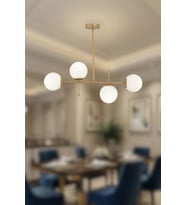 Novora Sarkıt Avize – Modern Mutfak, Yemek Masası Üstü, Salon Sarkıt Avize (Eskitme Altın)