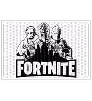 Fortnite Preto e Branco Puzzle 240 Parça Yapboz