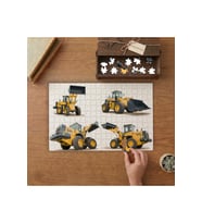 İnşaat Makneleri Tasarımı 240 parça Ahşap Puzzle Ahşap Kutuda MP06871