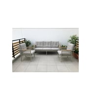 OPAL 3+1+1 (GRİ) Metal Gövde Balkon-bahçe-kafe,çay Seti,koltuk Takımı,oturma Grubu,ofis Koltuğu