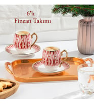 Porsima Mariposa Altın Yaldızlı 6 Kişilik Fincan Seti 12 Parça Türk ...