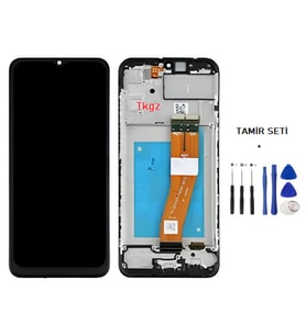Tkgz - Samsung Galaxy A02S - SM-A025 Uyumlu Lcd Ekran Dokunmatik Servis ÇITALI + TAMİR SETİ
