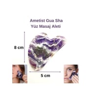 Sertifikalı Ametist 1. Sınıf Kalite Gua Sha Doğal Taş Masaj Aleti