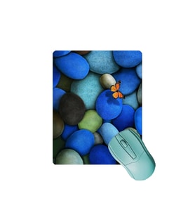 SonicTouch Mavi Taş Kaymaz Taban Pürüzsüz Yüzey Gamer Oyuncu Masaüstü Dikişsiz Mouse Pad 17x21cm