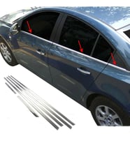 Chevrolet Cruze SD Krom Cam Çıtası Tk 2009-2016 Arası 6 Prç Paslanmaz Çelik