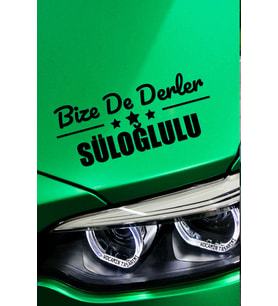 Edirne Süloğlu Siyah Araç Sticker  Edirne Bize De Derler  Süloğlulu 40x15 cm Oto Sticker