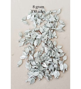 Oya Abiye Bileklik Kolye Pleksi Metalik Plastik Pul Gümüş Renk 8 gram 130 adet - BNC514