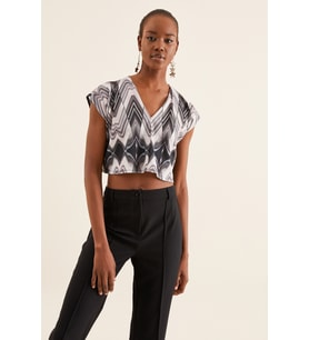 V YAKA CROP BLUZ 