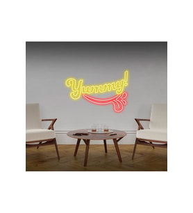 Yummy! Yazılı ve Şekilli Neon Tabela