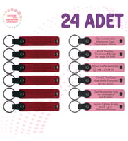 Kırmızı & Pembe, 24’lü Set, Kişiselleştirilebilir Hediyelik, Kına Gecesi Davetlilerine Anlamlı Anı