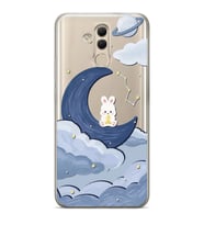Huawei Mate 20 Lite Uyumlu Sevimli Ayıcık Desenli Şeffaf Telefon Kılıfı