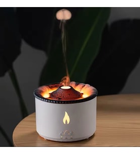 Volkanik Hava Nemlendirici Aroma Difüzörü 350ML 2 Renk Led Işık 2 Buhar Modlu Buhar Makinesi
