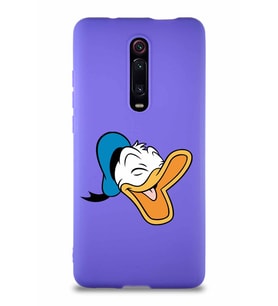 Xiaomi Redmi K20 Pro Soft Premier Kapak Donald Duck-E Tasarımlı Silikon Kılıf - Mor (Şeffaf)