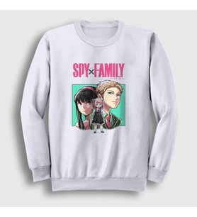 Presmono Unisex Beyaz Poster V3 Anime Spy X Family Sweatshirt 318768tt