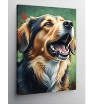 Kanvas Tablo Mutlu Golden Köpek