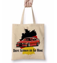 Bmw Drive german or go home Stanced out E36 Red Bez Çanta Uzun Saplı