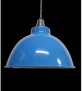RİOLİGHT MAVİ İÇİ BEYAZ KROM ASKILI TEKLİ METAL SARKIT (Siyah)