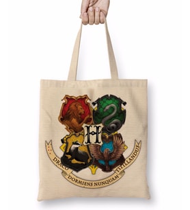 Harry Potter Hogwarts Gryffindor Slytherin Ravenclaw Hufflepuff Bez Çanta Uzun Saplı