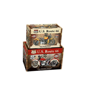 AHŞAP KUTU MOTORCYCLE 66 2 Lİ SET