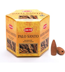 Tütsü Geri Akış Şelale Palo Santo Ağacı Kokulu 40 Konik Tütsü - Palo Santo Backflow Incense Cones