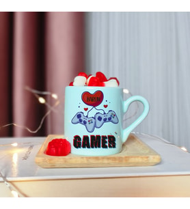 Gamer ( Oyuncu ) Tasarımlı Kişiye Özel Yeşil Türk Kahvesi Fincanı