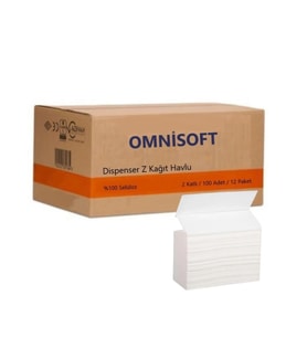 Omnisoft Z Katlı Dispenser Kağıt Havlu 100 x 12 Paket