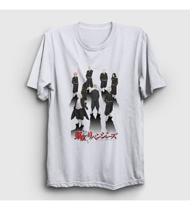 Presmono Unisex Beyaz Gang Anime Tokyo Revengers T-Shirt 241078tt