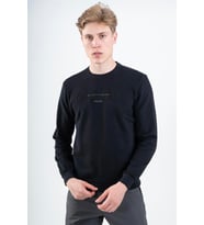 Maraton Sportswear Comfort Erkek Bisiklet Yaka  Uzun Kol Basic Siyah Sweatshirt 20109