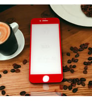 iPhone 7G Plus Ekran Koruyucu 5d Kırılmaz Cam Tam Kaplayan Kırmızı
