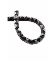 Hematit Doğal Taş Parlak Füme Piramit Kesim 8x8mm Dizi