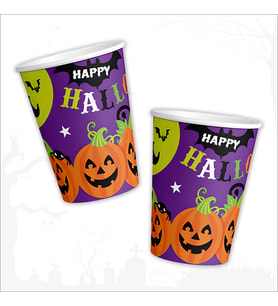 Happy Halloween Karton Bardak, 8 Adet