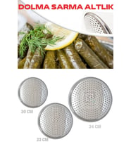 Lüx Pratik 3 lü Set Paslanmaz Çelik Dolma ve Sarma Pişirme Altlığı 20-22-24 cm Sarma