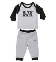 Bjk Tkm 006 Beşiktaş Orijinal Uzun Kol Bebek Eşofman Takım (Gri)