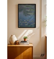 Claude Monet Nilüferler, Siyah Çerçeveli Duvar Tablosu - Sanatsever Hediyesi