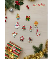Yılbaşı Mini Figür 9 10'lu paket (Çok Renkli-Renksız)