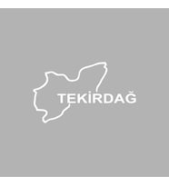Tekirdağ Harita Araba Sticker siyah 18x11 CM (Beyaz)