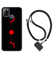 INFINIX Smart 4 5 6 Zero 8 S5 Pro Kılıf Boyun Askılı Silikon Red Moon 1710