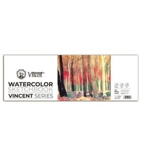 Vincent Watercolor Sketchbook White Suluboya Blok 300 gr 14x56 cm 10 Sayfa 