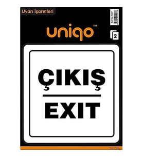 CREA UNIQO UYARI ETİKETİ - ÇIKIŞ EXIT 2'Lİ  1407