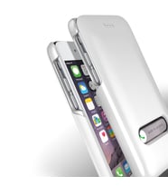 VRS iPhone 6/6S ile Uyumlu Slim Hard Slide Kılıf Pearl White Baby Pink
