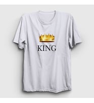 Presmono Unisex Beyaz King Kral T-Shirt 381130tt (Beyaz)
